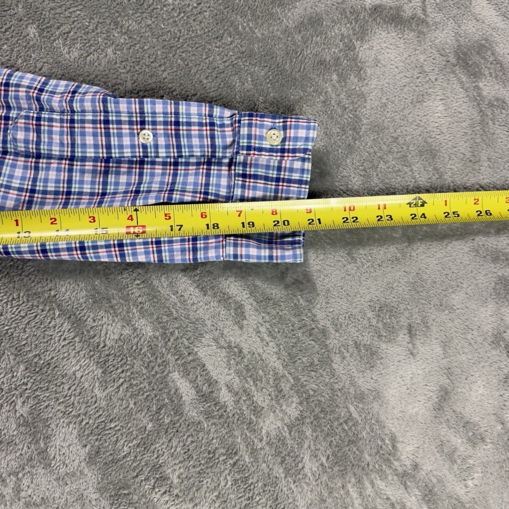 Ralph Lauren Long Sleeve Plaid Shirt Men Large Blue Casual ButtonDown Flesh Pony - Picture 14 of 14